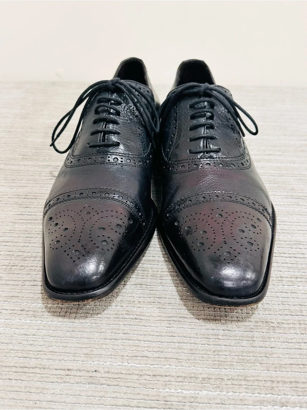 Bettaccini Exclusive Hand Made Shoes Oxford Brogue Men's 8 US / 41‎ EU Italy